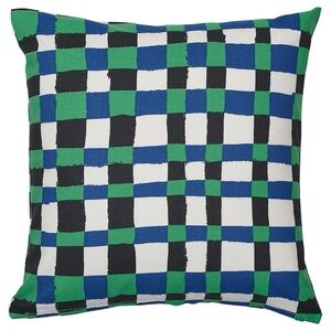 PLATTLUMMER
Cushion cover, green/blue, 50x50 cm (2 pcs)